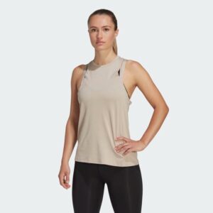 ESSENTIAL LOGO 3 TANK TAUPE ADIDAS